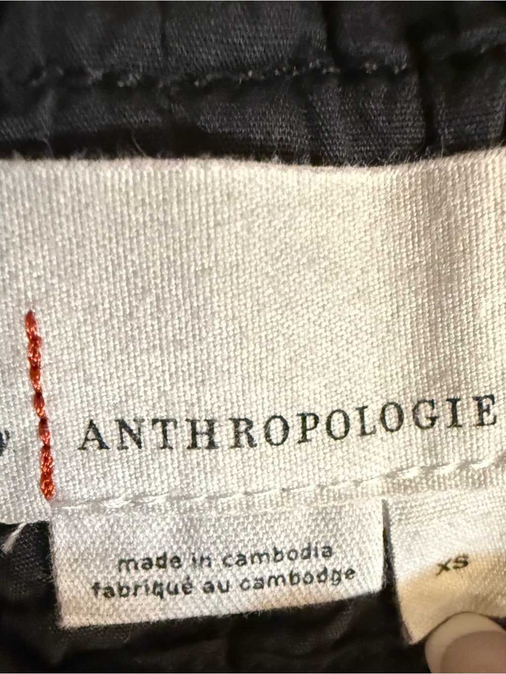 Anthropologie Black Cotton Belted High Rise Tapered Trouser Womens Pants Size XS - Picture 7 of 10